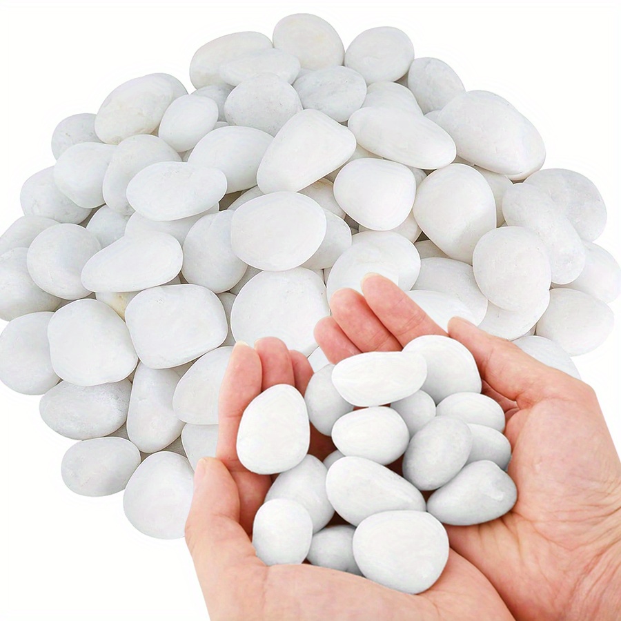 Aquarium Plants Book - 200/400g Bianco Alto Lucido Ciottoli Naturali