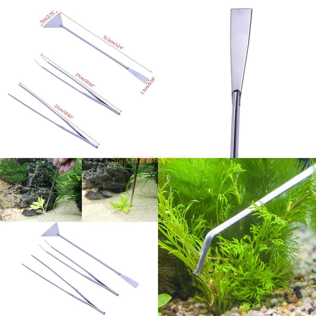 Planted Aquarium Starter Kit - Confezione da 3 pinzette per acquario,